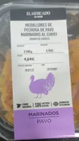 Medallones de pechuga de pavo marinados al curry