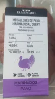 Medallones de pavo marinados al curry