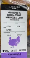 Medallones de pechuga de pavo marinados al curry
