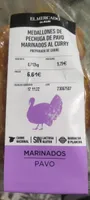 Medallones de pechuga de pavo marinados al curry