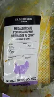 Medallones de pechuga de pavo marinados al curry