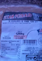 10 escalopes de dinde 120 g S/V