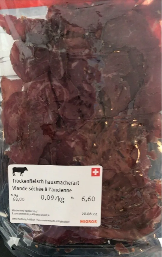 Viande sechée a l’ancienne