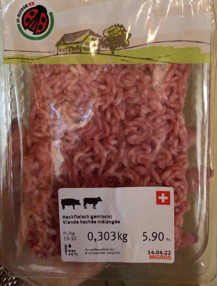 Viande hachée mélangée