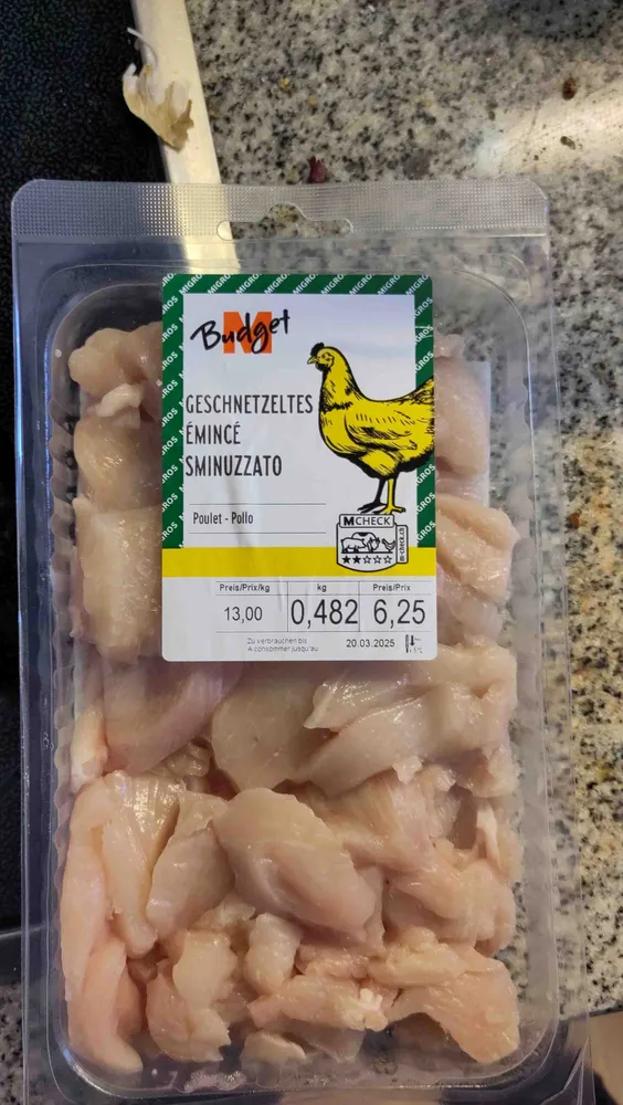 Poulet Geschbetzeltes