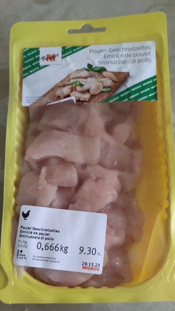 Émincé de poulet