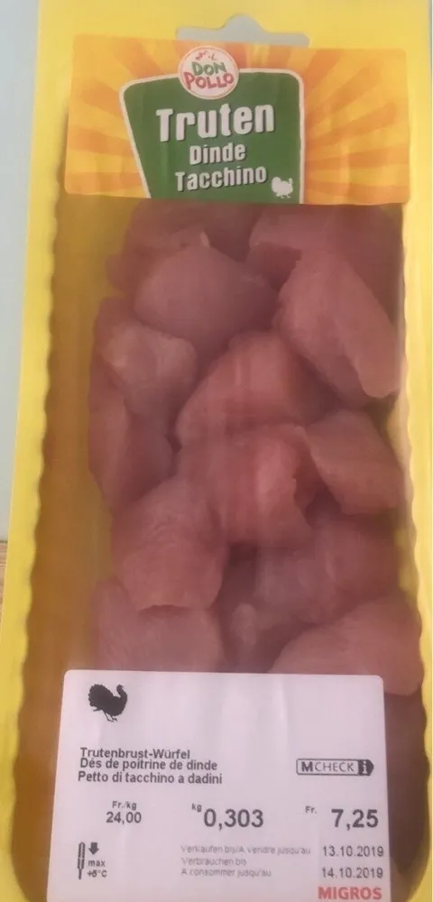 Dés de poitrine de dinde