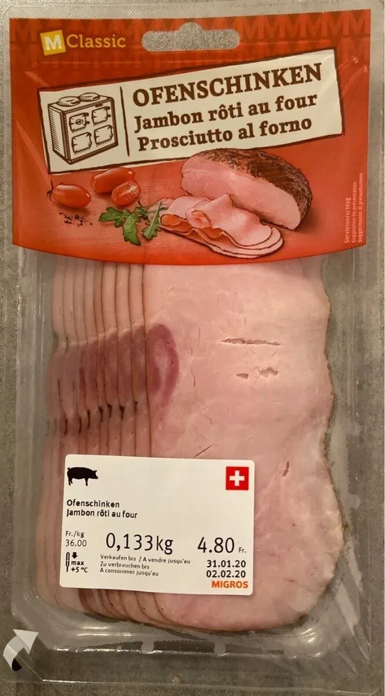 Jambon rôti au four