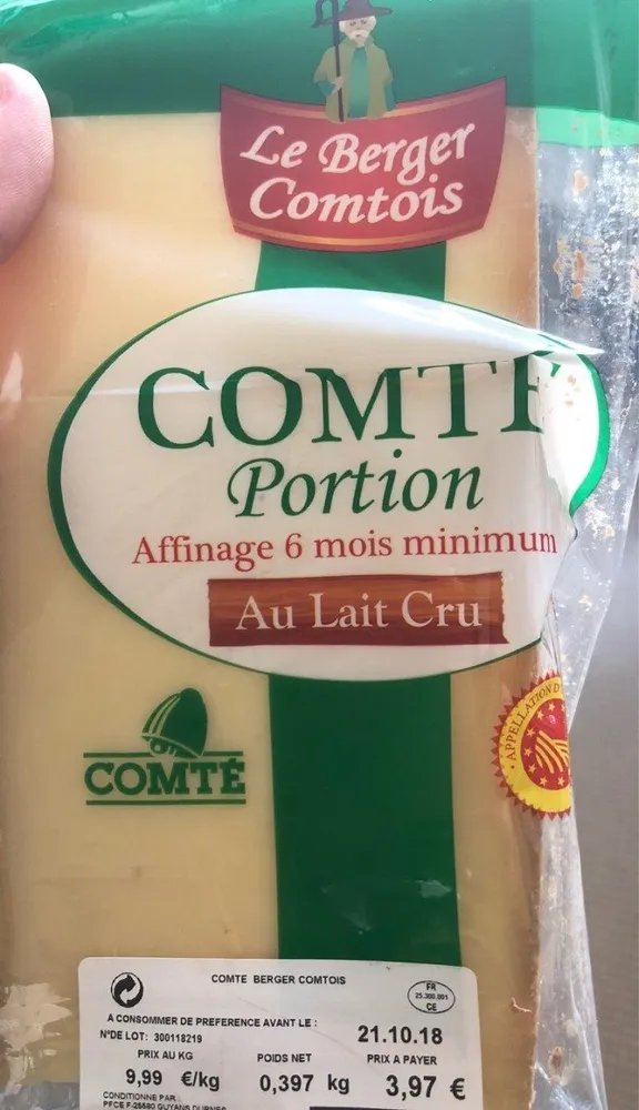 Comté portion