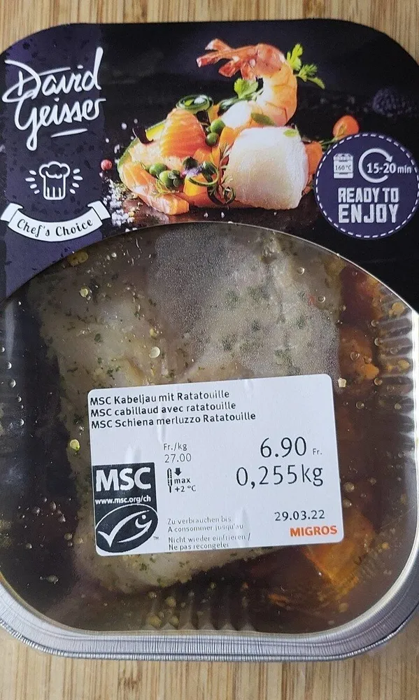 Cabillaud avec ratatouille