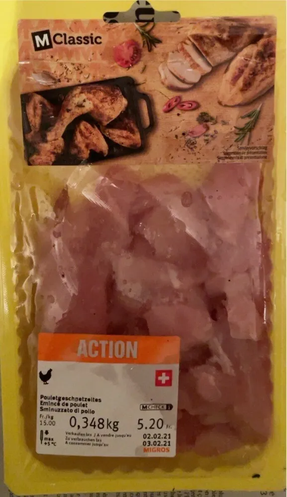 Emincé de poulet