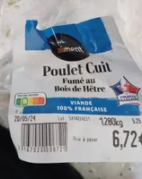 Poulet cuit fumé au bois de hêtre