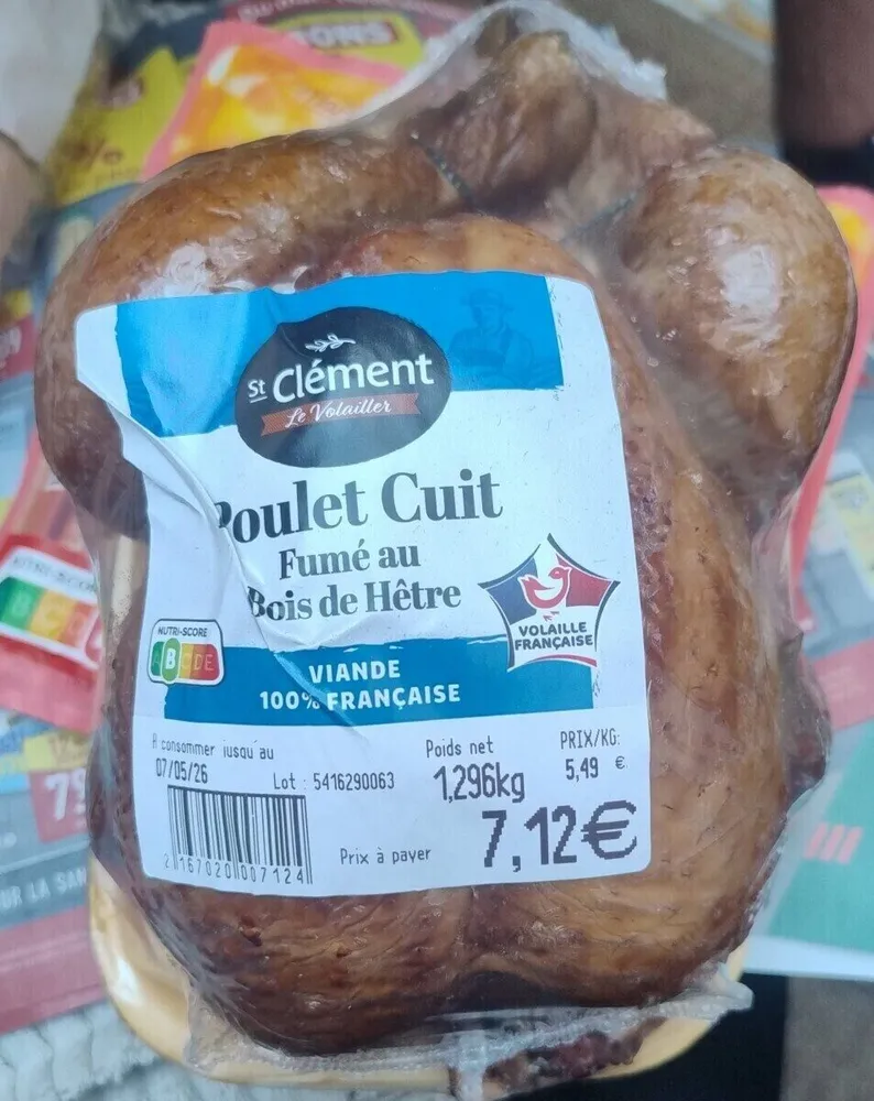 Poulet cuit fumé au bois d hêtre