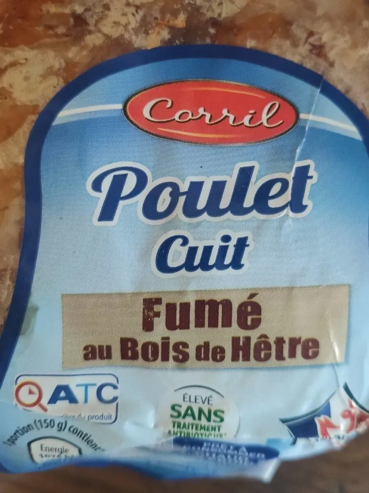 Poulet cuit fumé