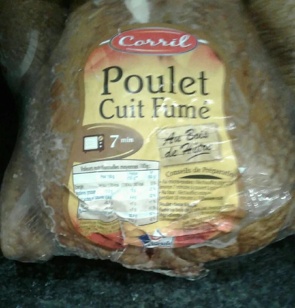 Poulet cuit fumé