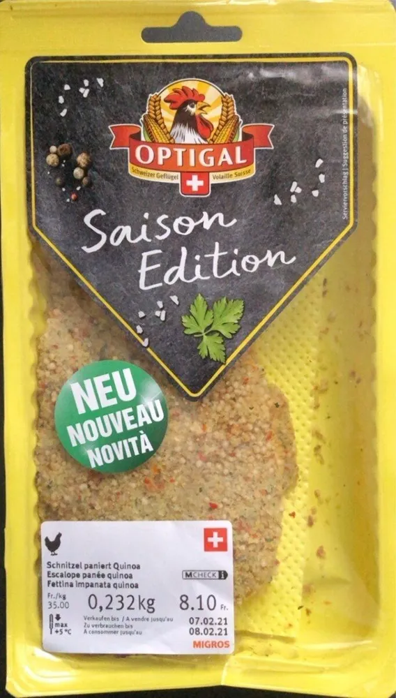Escalope panée quinoa