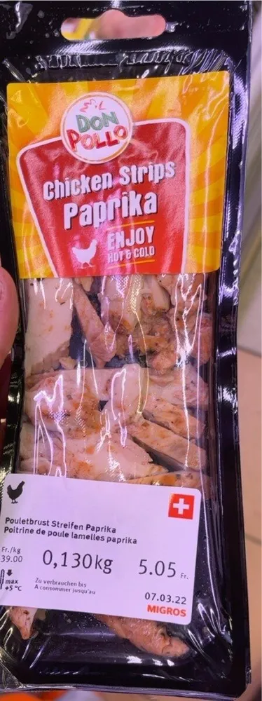 Chicken strips paprika