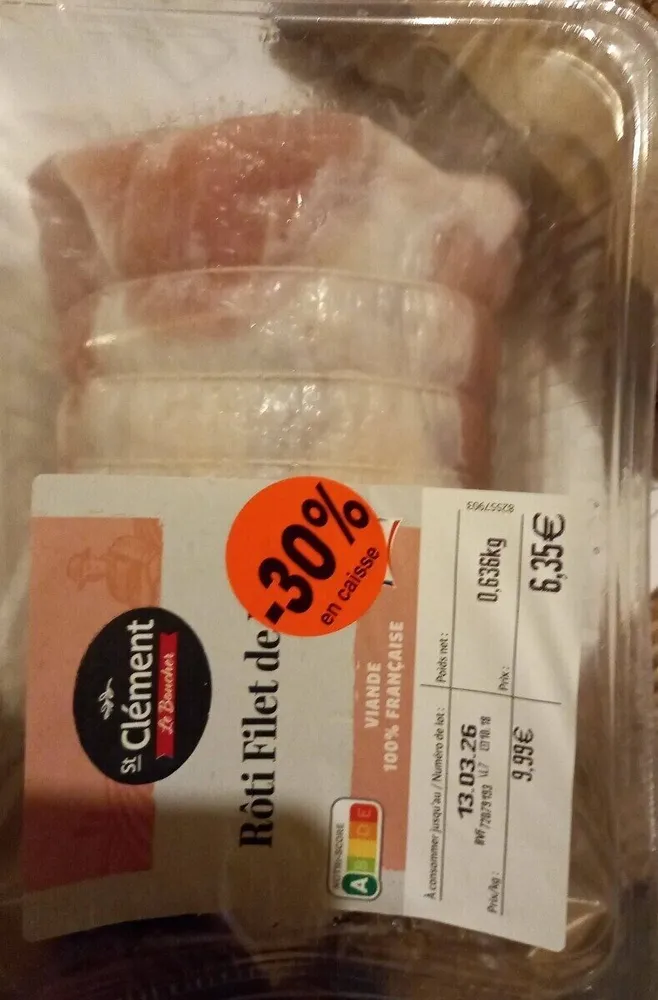 Rôti filet de porc