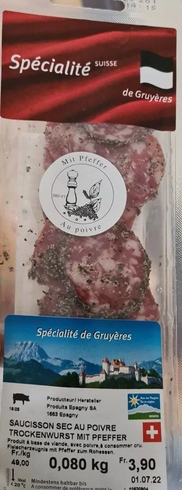 Saucisson sec au poivre