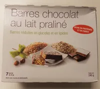 Barres chocolat au lait praliné