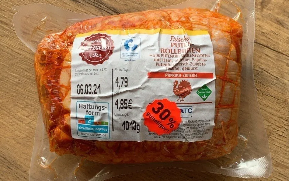 Frischer Putenrollbraten