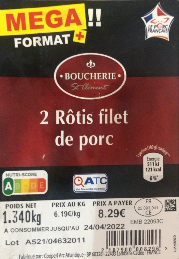 Rotis filet de porc