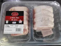 2 rôtis filet de porc