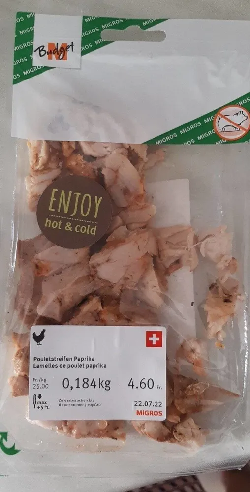 Lamelles de poulet