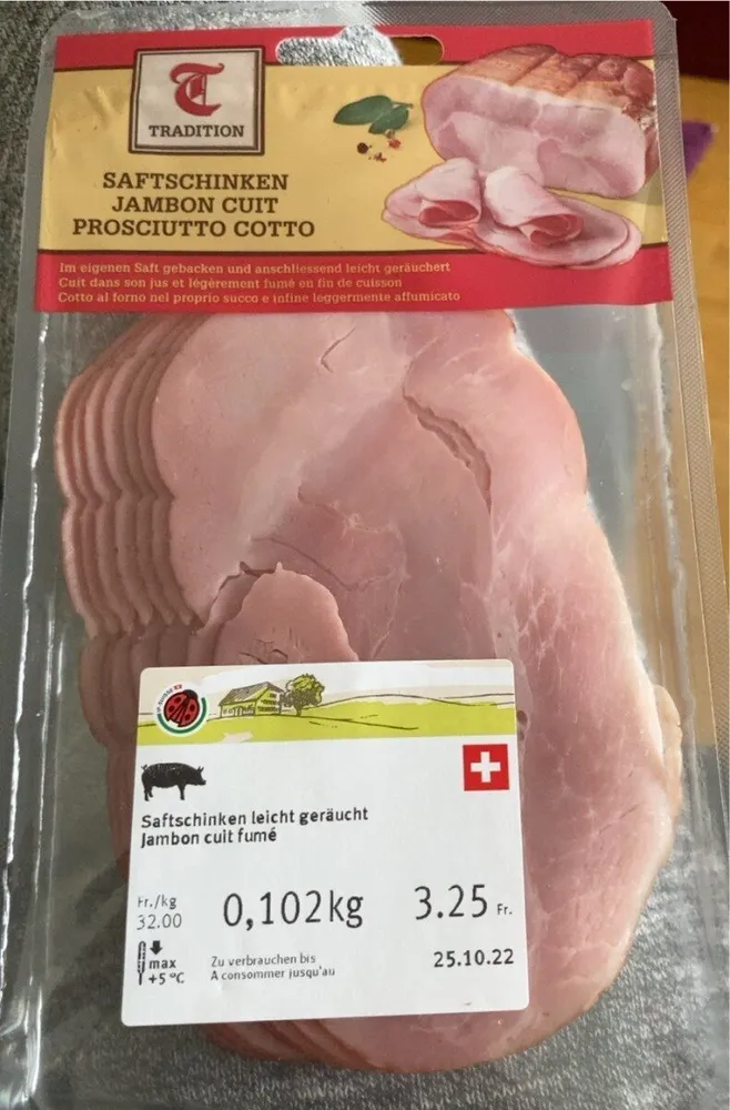 Jambon cuit fumé