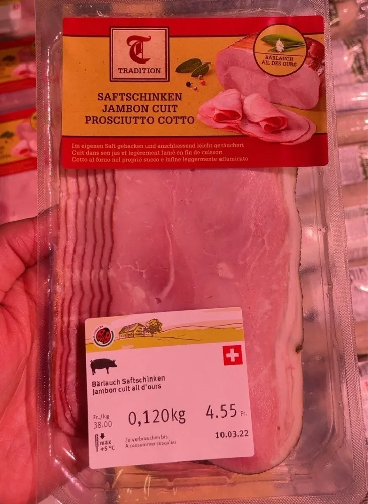 Jambon cuit ail d'ours