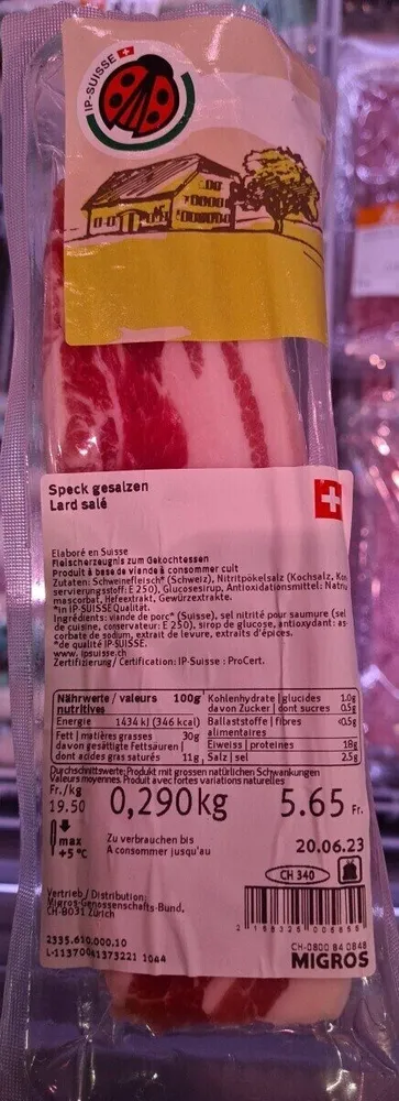 Speck gesalzen