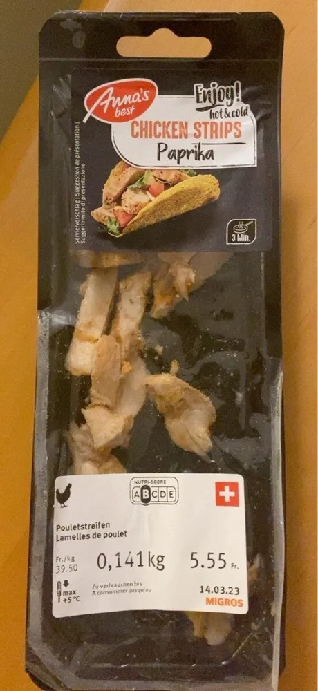 Chicken strips paprika
