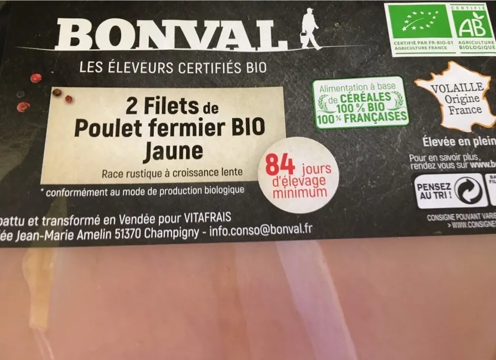2 filets de poulet fermier