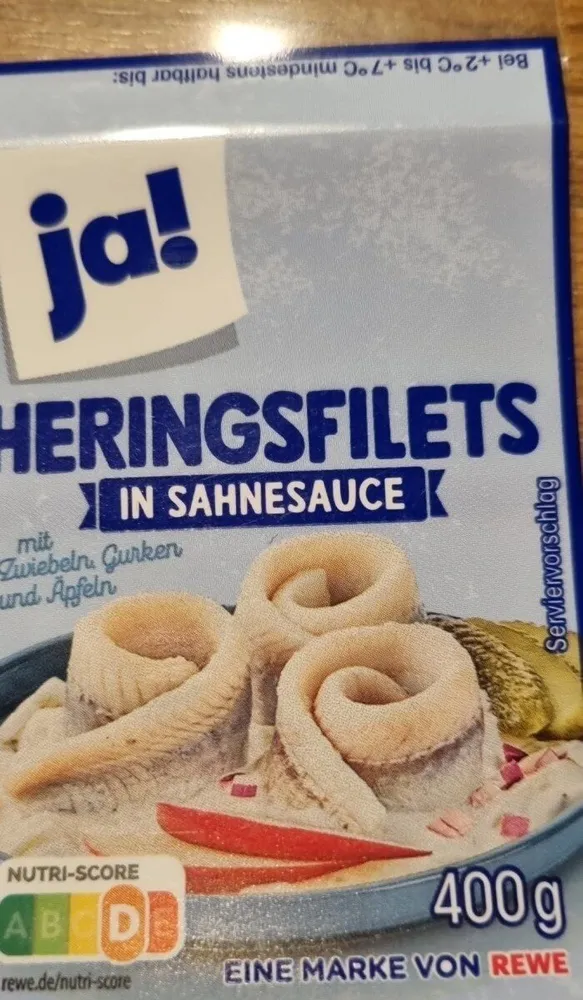Heringsfilets in Sahnesauce