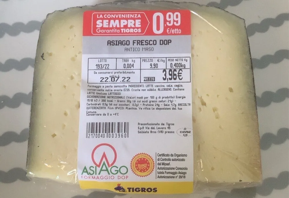 Asiago Fresco DOP antico maso