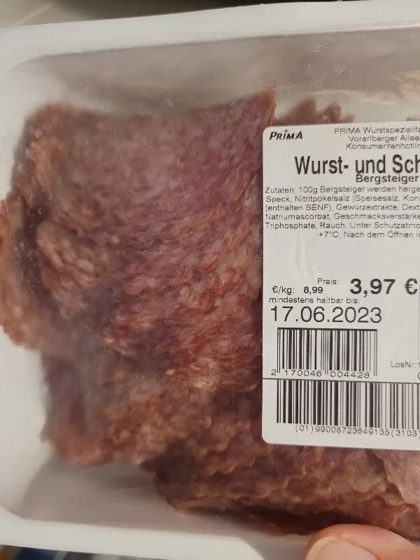 Wurst und Schinkenanschnitt