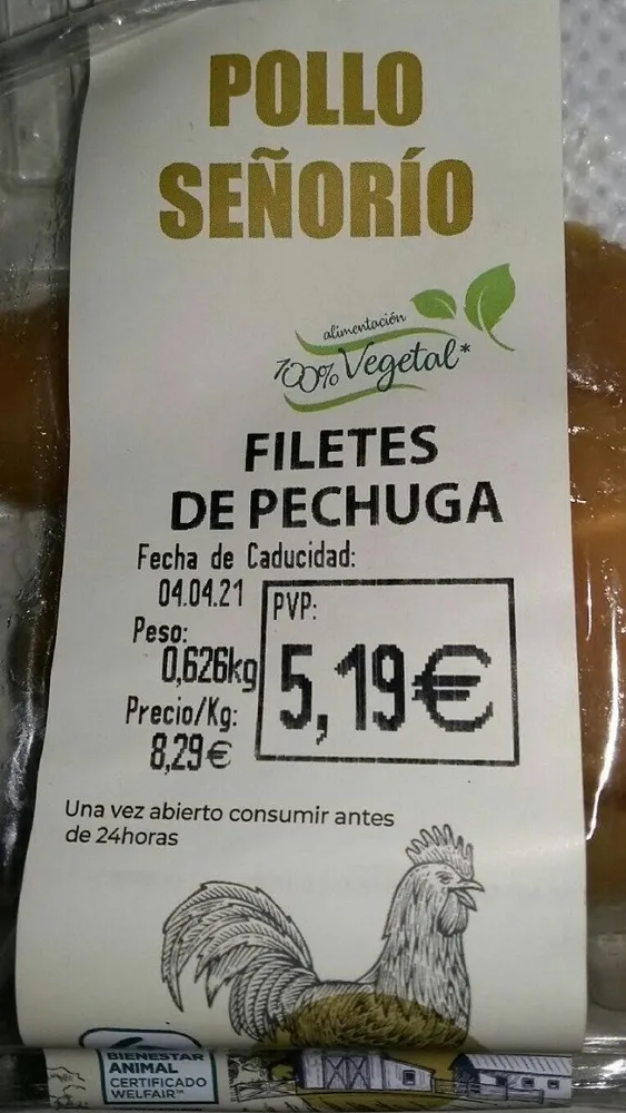 Filetes de pechuga de pollo