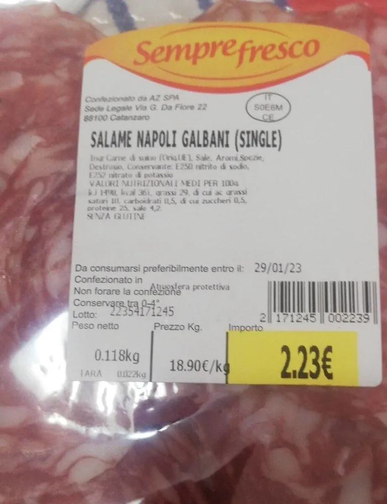Salame Napoli Galbani (single)
