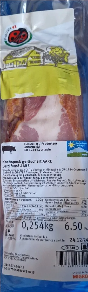 Kochspeck geräuchert