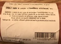 Saucisson a cuire pistache