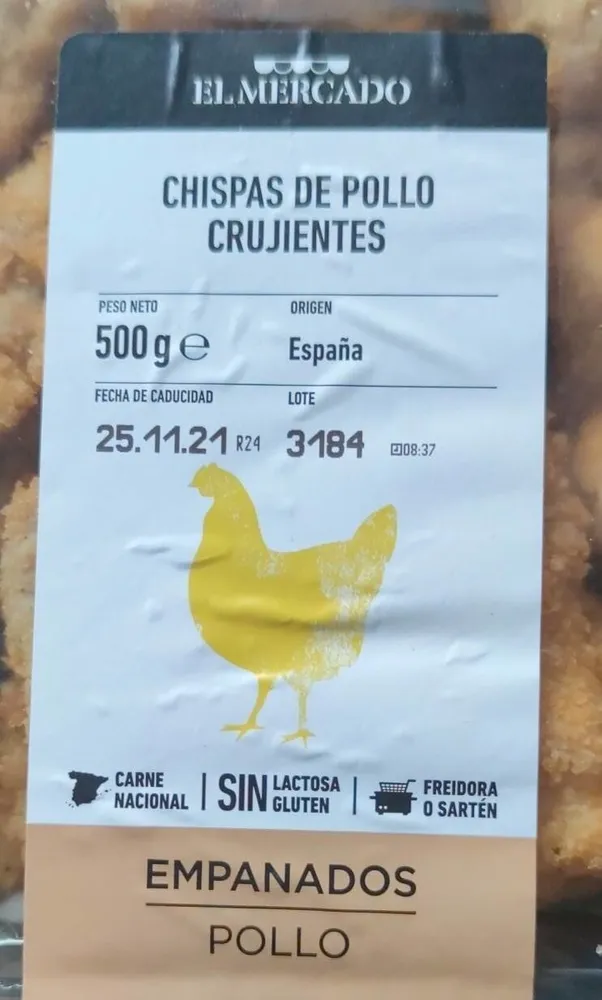 Chispas de pollo crujiente