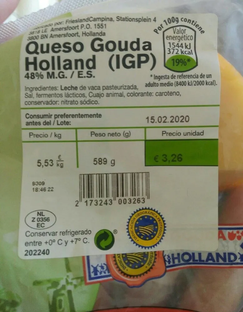 Queso Gouda Holland