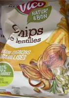Chips de lentilles saveur onions caramelises