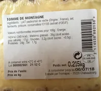Tomme de montagne