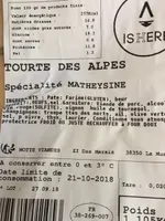 Tourte des alpes