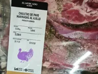 Chuletas de pavo marginadas al ajillo