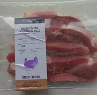 Chuletas de pavo marinadas al ajillo