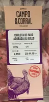 Chuleta de pavo adovada al ajillo