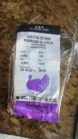 Chuletas de pavo marginadas al ajillo