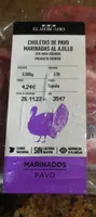 Chuletas de pavo marinadas al ajillo